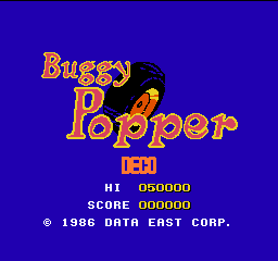 Buggy Popper (Japan) Title Screen